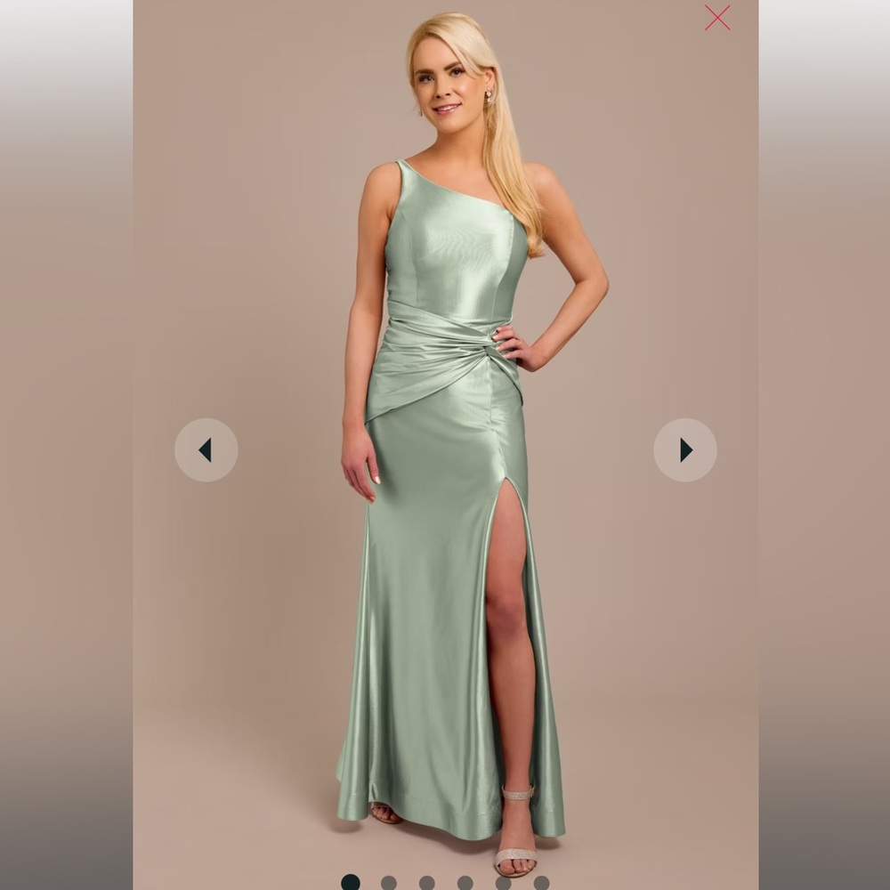 Sage green / mint gown—David’s Bridal Galina collection size 14